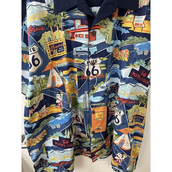 Max Boxxer Cars Route 66 States Chicago Shirt SIZE XXL Vintage Cars Drive ins - Picture 3 of 5